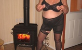 TAC Amateurs Green Teddy 316524 Girdlegoddess In Her Green Teddy Black Girdle And Stockings. One Hot Goddess By The Fire.Im Sure To Make You Hot Too Bab
