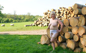 TAC Amateurs By The Log Pile 316731 Hi Guys, It Was A Beautiful Day, So What Better Excuse Did I Need Than To Get Out And About In The Country And Strip Off
