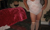 TAC Amateurs Body Shaper 317199 Relaxing In My Sexy All In One Body Shaper, White Stockings And Heels, I'M Always Ready To Cock Tease And Seduce You. My
