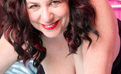 TAC Amateurs Black Stockings & Suspenders 317284 Hi Guys, How Do You Think I Look In My Black Wig With A Touch Of Red, Laying On My Bed In My Silver Black Basque With B
