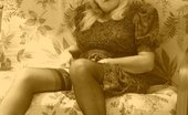 TAC Amateurs Retro 317464 An Old Fashioned Dress, An Old Fashioned Full Slip, Garters, Stockings And Full Lace Panties - Sexy MILF
