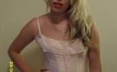 TAC Amateurs Baby Pink 317883 I Found Myself A Nice Baby Pink Basque Up Town And Could Not Wait To Show It Off. Got Myself Some White Fishnet Stocking
