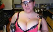 TAC Amateurs Tool Shed While In Big Dans Tool Shed I Got All Hot And Horny With Some Big Tools
