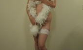 TAC Amateurs White Basque 318218 Watch As I Strip Naked Out Of My White Basque, Lovely White Fishnet Stockings And White High Heels. I Will Tease You As
