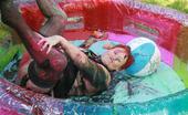 TAC Amateurs Paint Play 3 318440 I'M Now Covered In Paint And Sliding Around Getting All Hot And Wet.
