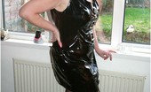 TAC Amateurs Black PVC 319113 I Know You All Love A Lady In Black Pvc And Stockings - Enjoy These.
