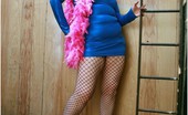 TAC Amateurs Sapphire 319204 I Have Just Bought This Fabulous Dress And Black Fishnet Stockings, So I Had To Pose Just For You.
