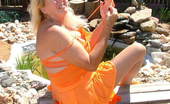 TAC Amateurs Bold And Brazen 319937 Bold And Brazen In Orange - Orange Shoes, Orange Mini-Skirt, Orange Top And Orange Bra And Panties - Boldly Taking It Al
