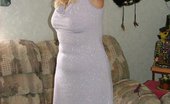 TAC Amateurs Virginal White 320121 Virginal White Dress And Stockings For You To Enjoy While I Take Pleasure In My Little G Spot Vibrator
