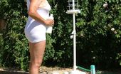 TAC Amateurs Set 52 I Love My Outdoor Shower - It'S So Much Fun To Soak My Tee Shirt - Do You Want To See My Erect Nipples And Watch As I Sh
