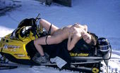 Just 18 Michelle Cute Teen Strips Down On Her Snowmobile

