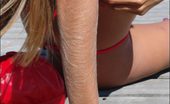 Hairy Arms 326740 Lori In Red Swimsuit
