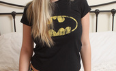 Brook Little 327766 Brook Wearing Her Bat Man Shirt

