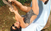 Hot Legs and Feet Jelena Jensen 328258 Hot Brunette Jelena Jensen Showing Her Legs & Feet Outdoors
