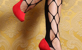 Hot Legs and Feet Audrey 328476 Stunning Audrey In Sexy Red High Heel Strip Dance Scene
