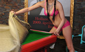 Hot Legs and Feet Isla 328579 Flexible Fox Isla Cues Up For A Dick Stiffening Game Of Pool
