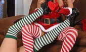 Hot Legs and Feet Brandy Smile & Dorothy Black 328665 Two Hot Blonde Babes Hypnotizing In Candy Cane Stockings
