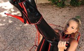 Hot Legs and Feet Danielle Maye 328766 Mistress Danielle Maye In Black Latex Stockings & Stilettos
