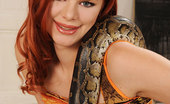 Hairy Twatter Benji 330454 Redhead Benji Totally Naked & Barefoot With A Real Snake!
