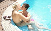 Old And Young Lesbian 332815 Old and young lesbians making out by the pool
