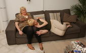 Old And Young Lesbian 332845 Three old and young lesbians make out on the couch
