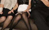 Old And Young Lesbian Three old and young lesbian lovers have a party
