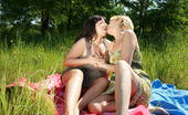 Old And Young Lesbian 332952 Three old and young lesbians having fun in the sun
