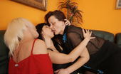 Old And Young Lesbian 332974 Three old and young lesbians go wild on the couch
