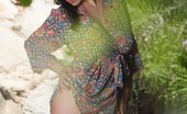 Danni.com Jelena Jensen Busty Lady Jelena Jensen With Untrimmed Mound Removes Her Dress In The Shadow Of A Tree
