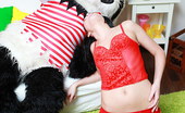 Panda Fuck Ines 340845 Petite Teen Brunette Enjoys Fucking A Strapon On Panda

