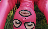 House Of Taboo Latex Lucy 342167 Babe In Pink Latex Sucking Cock While Hanging Upside Down
