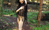 Almond Tease Almond Outdoors 343452 Asian Cutie Almond In Black Shaw In The Woods
