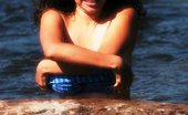 Cute Latina Talia On The Rocks 343483 Busty Latina Flashing At The Lake
