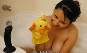 Cute Latina Talia And Her Duckie In The Bath 343511 Talia'S Duckie And Dildo In The Bath
