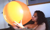 Cute Latina Talia 343532 Talia Blows A Huge Balloon

