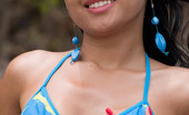 Joon Mali View Talay 343749 Petite Asian Joon Slips Small Hand Into Teal Bikini Bottoms
