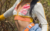 Joon Mali Blazing Trail NN 343763 Sweet Joon Mali Lifts Her Skirt And Flashes Panties Outside
