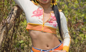Joon Mali Blazing Trail NN 343763 Sweet Joon Mali Lifts Her Skirt And Flashes Panties Outside
