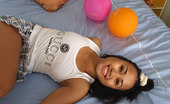 Joon Mali Colorful Balloons NN 343767 Balloon Popping Asian Teen Joon Mali Shows White Panties

