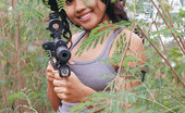 Joon Mali Commando NN 343769 Teen Asian Commando Joon Shows Lovely Cameltoe In Jungle
