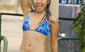 Joon Mali Cooling Off NN 343770 Adorable Joon Mali Wet And Wild In A Tiny Bikini Outside
