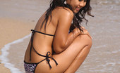 Joon Mali Deserted Beach NN Teen Joon Mali Collects Shells On The Beach In Sexy Bikini
