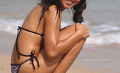 Joon Mali Deserted Beach NN 343775 Teen Joon Mali Collects Shells On The Beach In Sexy Bikini

