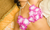 Joon Mali Fragrant Flowers NN 343781 Brown Asian Bombshell Joon Mali In Tiny Flowered Sex Bikini

