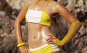 Joon Mali Sunflower BeachNN Sultry Joon Slides Hand Into Bikini And Rubs Asian Cookie
