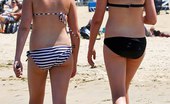 Upskirt Collection
 Girl does not notice her bikini slip