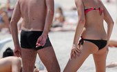 Upskirt Collection
 344621 Bikini thong hiding between booties