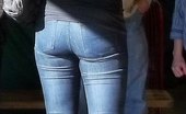Upskirt Collection
 346412 Hot women tease with ultra low jeans