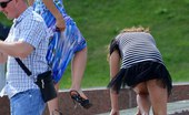 Upskirt Collection
 346583 No panty covering pussy up skirt