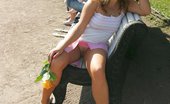 Upskirt Collection
 346814 Babe in pink skirt shamelessly walks without knickers